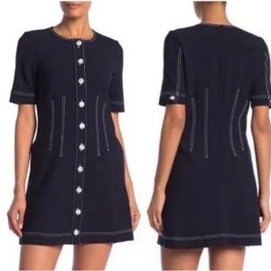 Veronica Beard Mikel Midnight Blue Mini Dress size 8